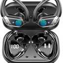 Wireless Earbuds, 2026 Bluetooth 5.4 Headphones Sport, Bluetooth Earbuds with ENC Noise Canceling Mic, 50H Stereo Wireless Headphones IP7 Waterproof with Earhooks, Dual LED Display for Workout/Running