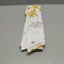 Swag Curtain,Christmas Gold Foil Snowflake White Kitchen Valances Rod Pocket Curtains Tier Pair Swag Topper,Winter Grey Snow 2 Panels Window Treatment for Bathroom Living Room Bedroom