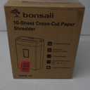 Bonsaii 10-Sheet Cross Cut Paper Shredder, 5.5 Gal Home Office Heavy Duty Shredder for Credit Card, Staple, Clip with Transparent Window(C209-D) (1 0 Sheet Crosscut)