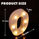 Led Light Up Numbers, 50th Birthday Decorations, Marquee Numbers Lights, Battery Powered Light Up Sign for 50 Decor Party (White)