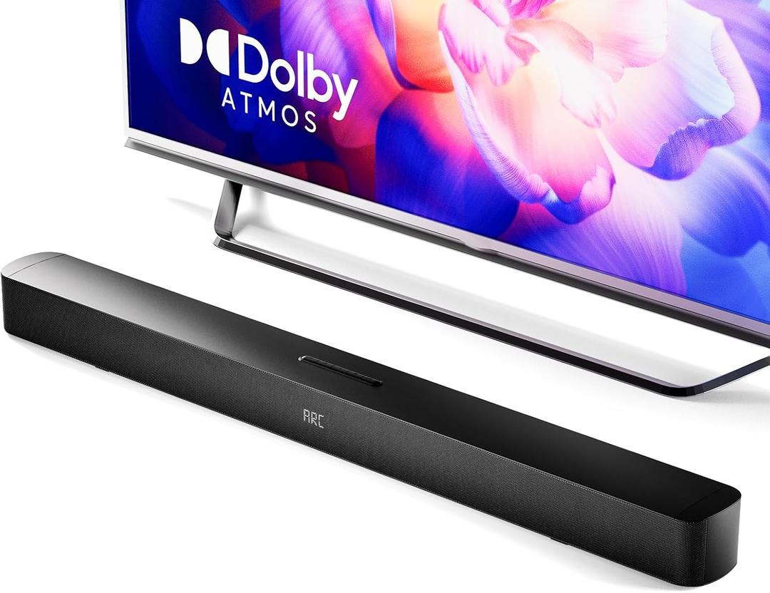 GEOYEAO Soundbar, 2.1 Speaker with Dolby Atmos, 190W Six Speakers 37 inch Sound Bars for TV, Bluetooth & HDMI-ARC Surround Sound System with HDMI-ARC/Optical/AUX/Bluetooth Connection
