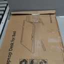 Laptop Desk for Bed, Adjustable Bed Table with Leather Desktop, Foldable X-Large Laptop Bed Trays with Drawer for Bed Couch Floor Writing Working Reading Eating Painting (Gray, 23.6"x15.7")