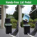 5L Dog Poop Trash Can with Lid for Outdoors，1.3 Gallon Trash Can with Activated Carbon Filter & Plastic Bags, Pet Waste Container，UP5L-BK-Fang