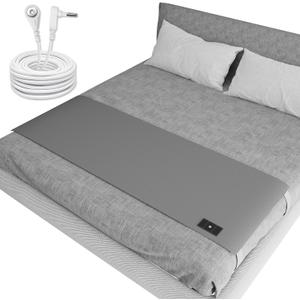 Grounding Sheets for Queen Size Bed, Grounded Bed Sheets with 10% Silver Fiber, Grounding Sheets for Better Sleep, Energy, Gray, 27"*60"