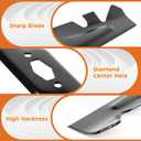 742-05510-X Mower Blades Fits for Cub-Cad et 46-Inch XT2-LX46, ZTS1-46, XT1-LT46, 742P05510-X Toothed Blades Compatible with Troy-Bilt Super Bronco 46 XP, Mustang Z46, 2-Pack