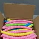 Sratte 12 Pcs Toy Hoop for Kid Detachable Adjustable Toy Hoop Colored Hoop Exercise Ring Plastic Circle for Kid Teen Gymnastics Dog Agility Equipment, Require Self Assembly(Fresh Color, 24 Inch)