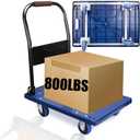 Push Cart Dolly, Moving Platform Hand Truck with 360 Degree Swivel Silent Wheel, Foldable for Easy Storage, Suitable for 800lb Weight Capacity, Blue