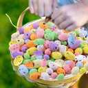 150 Pcs 8 Colors Mini Easter Eggs Pastel Foam Speckled Eggs Small Decorative Easter Eggs Tiny Artificial Eggs Bulk for Basket Fillers Spring Party Favors Wreath Decor Craft Projects