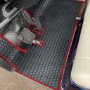 Golf Cart Floor Liner Mat Full Coverage Custom Fit for Yamaha Drive 2 Models Only (2017 2018 2019 2020 2021 2022 2023 2024) & UMAX Rally (Red Trim)
