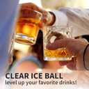 Clear Ice Ball Maker for Whiskey: FDDBI Circle Ice Cube Tray Make 2Inch Ice Sphere - Clear Ice Cube Maker for Old Fashioned Bourbon Whisky