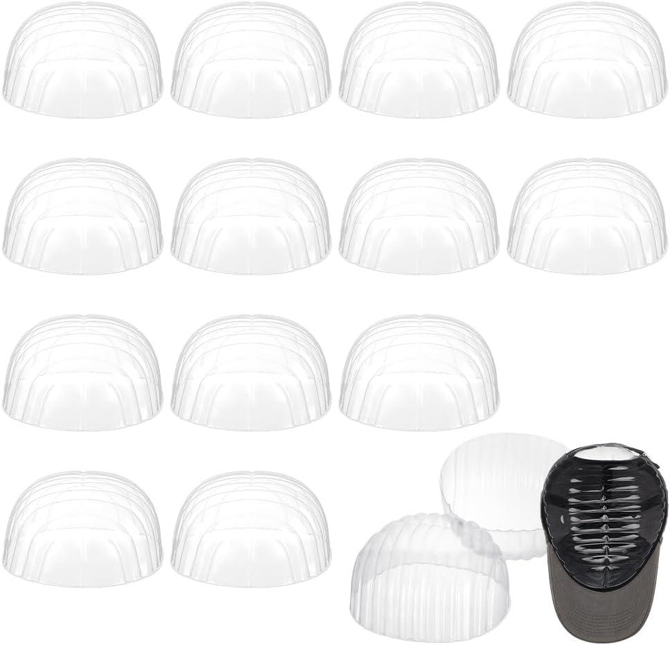 OLYCRAFT 16Pcs Plastic Baseball Cap Inner Support Clear Hat Shaper Insert Supportive Hat Shaper Inserts Shapers for Caps Plastic Cap Stand Display Organizer for Shop Living Room Display