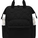 LOVEVOOK Laptop Backpack for Women, Puffer Quilted Computer Bag for Travel Work Business, Casual Daypack for Teacher Nurse, Black