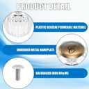 Transparent Crystal Shower Knob Replacement 2 Piece Dual Control Handles for Shower Tub and Sink Faucets Hot Cold Knobs Easy Install