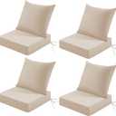 Outdoor Deep-Seat Cushion Set, 24 * 24 * 5.75inch, Beige, Set of 4