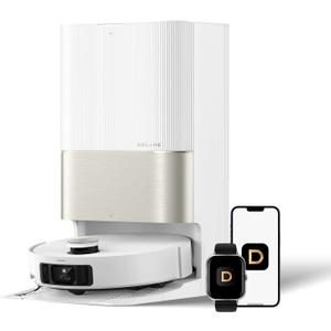 DREAME X50 Ultra White Robot Vacuum and Mop with Auto-Empty and Mop Self-Cleaning, 20,000Pa Suction, Obstacle Avoidance and 360 Navigation, Corner to Edge Deep Cleaning, Detangling Brush