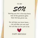 4 x To My Son, Birthday Card for Son, Son Birthday Card, Birthday Card Son, Birthday Card Son, Happy Birthday Son Card, To My Son from Mom, Gifts for Adult Son Gift Ideas, Birthday Card Son Adult