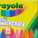 Crayola Ultimate Washable Chalk Collection (64ct), Essential Easter Basket Stuffers, Bulk Outdoor Sidewalk Chalk for Kids, Outdoor Activities & Spring Crafts, Gifts for Kids (64 Count (Pack of 1))