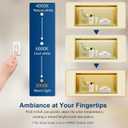 24"x12" Gold LED Shower Niche,3 CCT Dimmable Light, No Tile Needed, 24X12In
