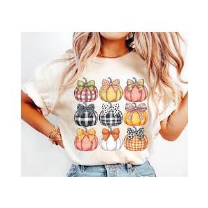 Women's Halloween T-Shirts Pumpkin Graphic Tees Autumn Fall Shirts Loose Casual Short Sleeve Tops (Apricot3, S)