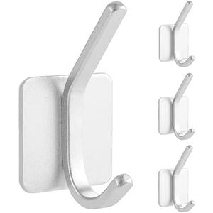 Paoli Heavy Duty Self Adhesive Hooks - Sturdy self Adhesive Hooks for Home, School and Office Easy to fit and Remove,with a Maximum Load Capacity of 30lb (4 PC). (White)