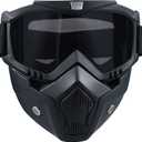 Paintball Mask Anti Fog,Tactical Full Face Mask Ski Mask Goggles Detachable Adjustable,Motorcycle Riding Face Protection (black)
