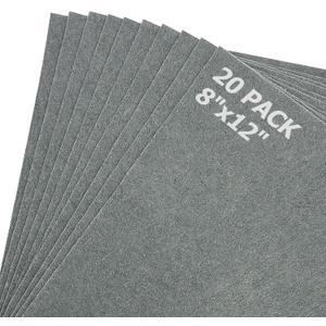 20 PCS Stiff Felt Sheets for Crafts, 8x12 Inches 1.5mm Thick Grey Color Felt Fabric for Sewing, Patchwork, DIY Projects and Decoration