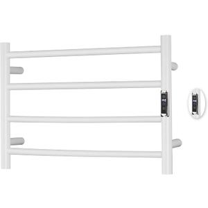 Heated Towel Racks for Bathroom, Wall Mounted Electric Towel Warmer Racks with Timer & Temperature Control, 4 Bar Stainless Steel Towel Heater for Bathroom,Plug-in,White
