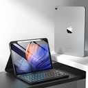 Harvopu Compatible for iPad Air 11-inch/ 10.9"Air 5th 4th Generation Case with Keyboard -Backlit Detachable, Folio Keyboard Cover with Pencil Holder for iPad Air 11 Inch M4/M3/M2, Air 5/ Air 4 (Black)