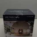 Battery Operated Mushroom Lamp - Vintage Small Table Lamp with Timer, Cordless Bedside Nightstand Lamp, Glass Battery Powered Lamp for Bedroom Kitchen Living Room Shelf Decor Aesthetic Amber