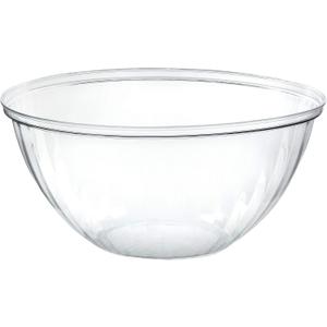 PLASTICPRO Disposable 96 Ounce Round Crystal Clear Plastic Serving Bowls, Party Snack or Salad Bowl, Chip Bowls, Snack Bowls, Candy Dish, Salad Container Pack of 8
