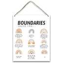 Hanging Plaque With Rope, Home Wall Decor Wood Daily Affirmations Sign, Door Decor Mental Health Wood Sign for Study Dining Room Psychological Counseling Office Bedroom, Farmhouse Art Plaque Gift -24