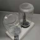 Glass Pitchers with Lid, Set of 2, 64OZ Leak-Proof Airtight Mason Jars, Wide Mouth Water Jugs for Cold Brew Coffee, Iced tea, Milk, Food Storage, Sun Tea Jar. (Black+Grey)