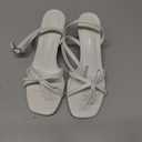 Shoe'N Tale Women's Kitten Heels Bow Strappy Heeled Sandals Square Open Toe Fashion Dressy Wedding Party Shoes 8