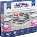 The Lazy Susan Revolution - Full Set - Dark Gray - The First Patented Lazy Susan Turntable Expandable for Rectangular & Oblong Tables - Kitchen & Dining Tables - Great Gift! Parties & Gatherings