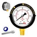 Pool Filter Pressure Gauge - 304 Stainless Steel Case, IP67 Waterproof, 0-60 PSI, for Swimming Pool Pump, Spa & Aquarium Filter System, Clean Filter Indicator, 2" Dial, 1/4" NPT Bottom Mount
