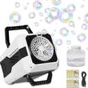 2025 Bubble Blower with LED Lights Automatic Bubble Machine Operated by USB or Battery,for Wedding/Outdoor Party Essential Toy Kids Birthday Gift