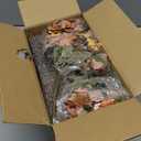 DUOER 3 Pcs Mason Jar Centerpiece Table Decorations for Dining Table Decor Farmhouse Coffee Table Decor with Wood Tray and Led Light Table Centerpieces for Dining room Kitchen Living Bathroom,Orange