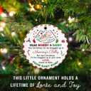 2 x Pregnancy Announcement Christmas Ornaments - Ceramic Baby Coming Soon Ornament 2026, Baby Bump, Pregnancy Gifts for Expecting Mom, Dad - New Parents to Be Gift Ideas from Wife, Husband