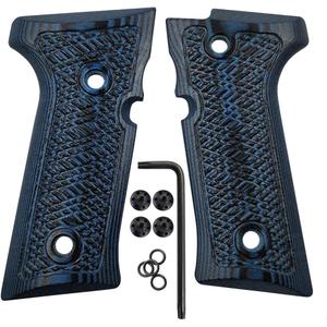Cool Hand G10 Grips for Beretta Vertec, M9A3, 92X Centurion, Custom Black Screws Included, Aggressive Tactical Slant Texture, 1/4'' Thin, 4 Colors for Your Choice (Navy)