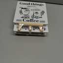 4 x Coffee Table Decor, Bar Decoration Cafe Station Kitchen Home Decor Wooden Sign, Coffee Lover Gifts for Women Men, Good Things