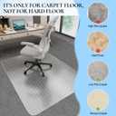 Office Chair Mat for Low Pile Carpet, 30" x 48" Transparent Office Desk Chair Mat for Carpeted Floors, Studded Carpet Floors Protector Mat for Home & Offices, 48" x 30" Rectangular