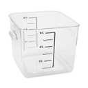 Rubbermaid Commercial Products, Space Saving Square Food Storage Container, 6 Quart, Clear, for Kitchen/Sous Vide/Meal Prep