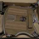 Heavy Duty Tactical Dog Harness for Large Dogs, No Pull Adjustable Pet Harness Reflective Service Training Easy Control Pet Vest Military K9 Working Dog Harnesses- Large, Brown