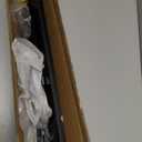 BAMEOS Wall-Mounted Shelf with Hooks - 28.9 Inch Entryway Hanging Shelf with 5 Dual Hooks for Bathroom, Living Room, Bedroom (Black)