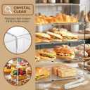 4-Tier Commercial Bakery Display Case, 19.68"x 19.29"x 10.23" Pastry Display Case Countertop Display Cabinet Box for Bread Dessert Food Cookie Baking