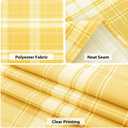 Hiasan Rectangle Gingham Tablecloth 60 x 120 Inch, Yellow Waterproof Checkered Table Cloth, Wrinkle Resistant Washable Wipeable Table Covers for Party Dinner Kitchen Picnic Birthday
