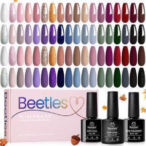 Beetles Winter Gel Nail Polish Set 36 Colors Nail Gel Polish Kit Burgundy Red Blue Green Brown Gold Glitter Pink with Base Top Coat UV LED Needed Manicure Gifts for Women Neutral Elegance Beetles Winter Gel Nail Polish Set 36 Colors Nail Gel Polish Kit Burgundy Red Blue Green Brown Gold Glitter Pink with Base Top Coat UV LED Needed Manicure Gifts for Women Neutral Elegance