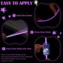 50 Sets Domestic Violence Awareness Glow Sticks with Cards Include 50 Pcs Purple Awareness Ribbon Cards 100 Pcs Glow in the Dark Sticks for Take Back the Night Party Favors Benefit Dinners