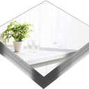 16Pack Square Mirrors for Centerpieces, 8 x 8 Inch Mirror Tray Candle Plate Wall Mounted Mirrors, Acrylic Mirror Tiles for Table Wedding Centerpieces Christmas Party Decor, Home Crafts