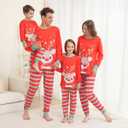 LIONVI Family Matching Christmas Pajamas Set Cotton Xmas Deer Holiday Pajamas Sleepwear Dad Mom Kids PJs (M)